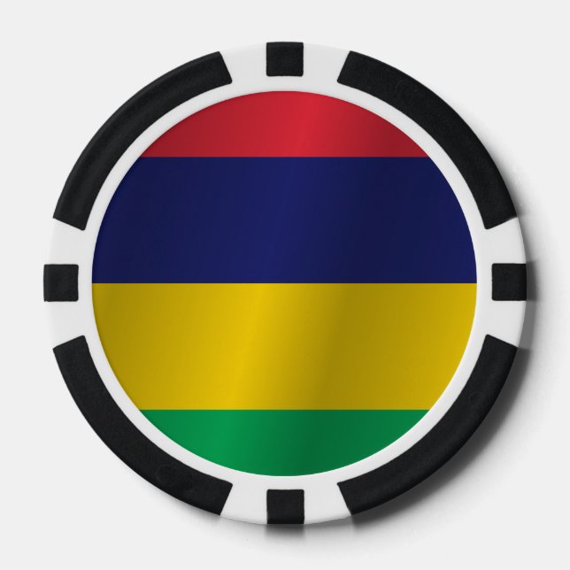 Flag of Mauritius Poker Chips (Front)