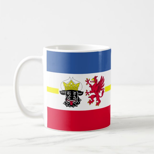 Flag of Mecklenburg-Western Pomerania Coffee Mug (Left)