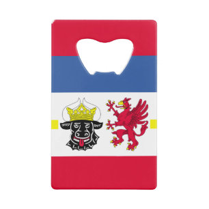 Flag of Mecklenburg-Western Pomerania Credit Card  Bottle Opener