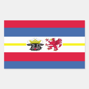 Flag of Mecklenburg-Western Pomerania Rectangular  Sticker