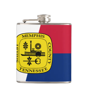 Flag of Memphis, Tennessee Hip Flask