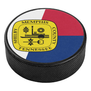 Flag of Memphis, Tennessee Hockey Puck