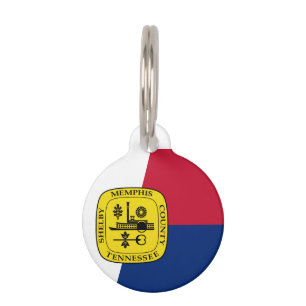 Flag of Memphis, Tennessee Pet ID Tag