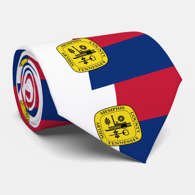 Flag of Memphis, Tennessee Tie (Rolled)