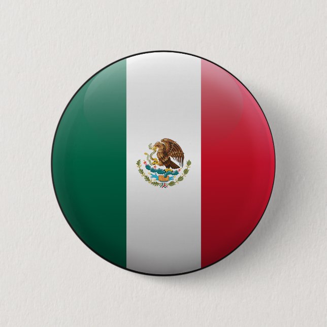Flag of Mexico 2 Inch Round Button (Front)