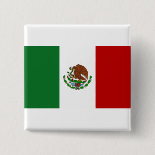 Flag of Mexico 2 Inch Square Button