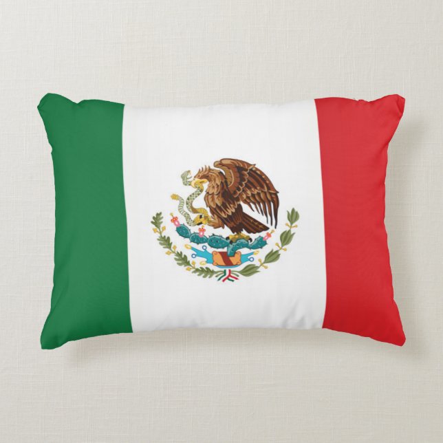 Flag of Mexico Accent Pillow (Front)