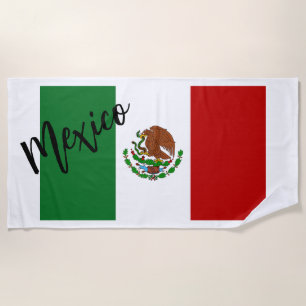 Flag of Mexico Beach Towel