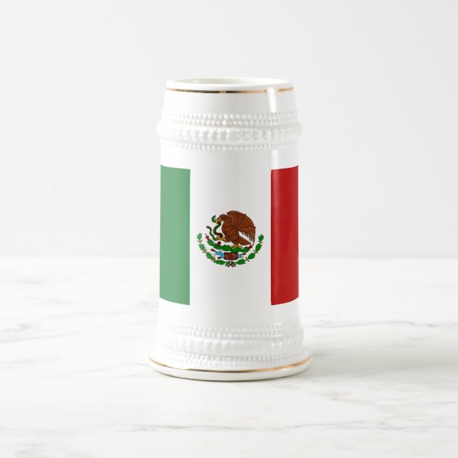 Flag of Mexico Beer Stein (Center)