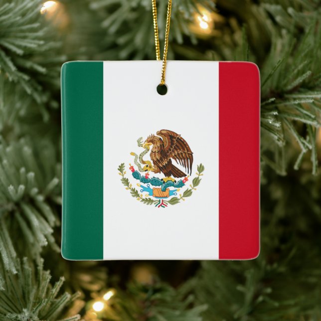 Flag of Mexico Ceramic Ornament (Tree)