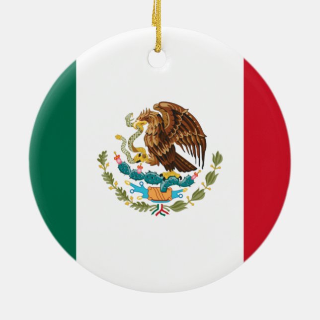 Flag of Mexico Ceramic Ornament (Back)