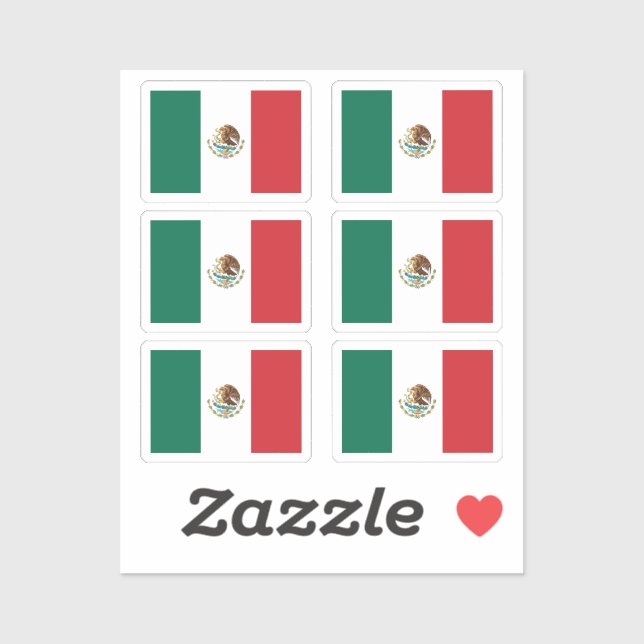 Flag of Mexico Collection pack of 6 (Sheet)