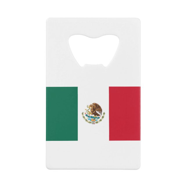 Flag of Mexico Credit Card Bottle Opener (Front)