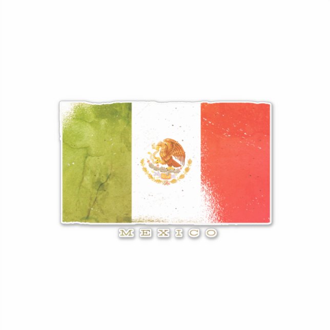 Flag of Mexico Grunge Style  (Front)
