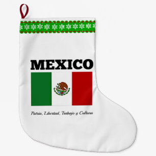 Flag of Mexico Large Christmas Stocking