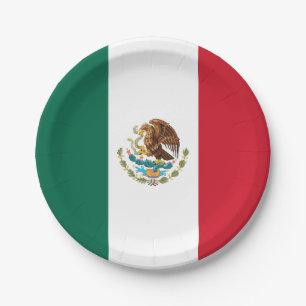 Flag of Mexico Paper Plate