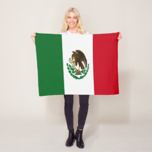 Flag of Mexico small Fleece Blanket