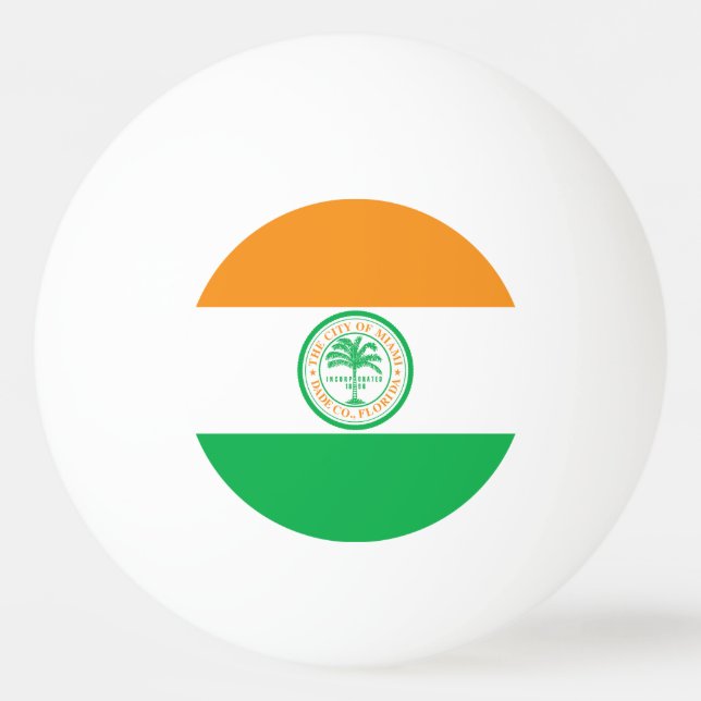 Flag of Miami, Florida Ping-Pong Ball (Front)