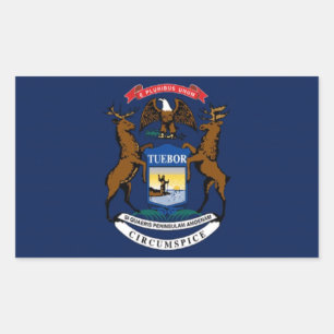 Flag of Michigan Sticker