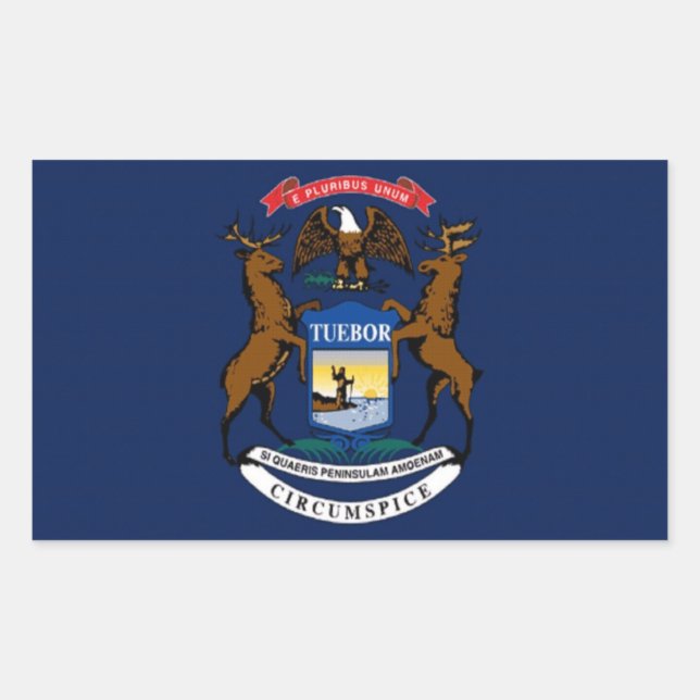 Flag of Michigan Sticker (Front)