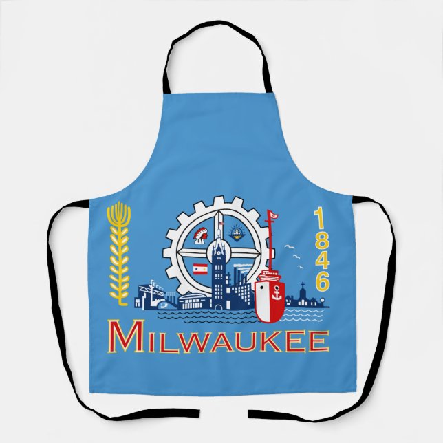 Flag of Milwaukee, Wisconsin  Apron (Front)