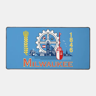 Flag of Milwaukee, Wisconsin  Desk Mat