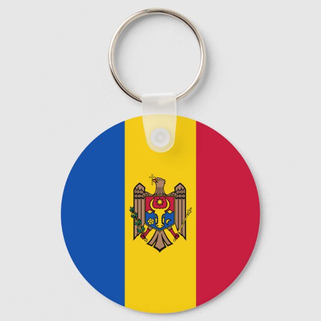 Flag of Moldova Keychain (Front)