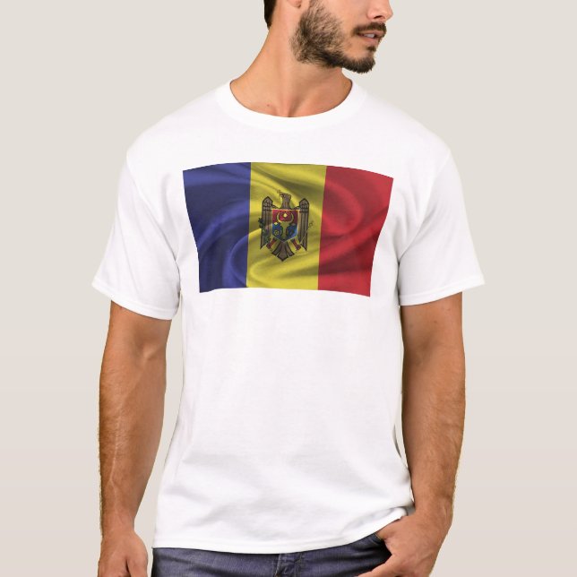 Flag Of Moldova T-Shirt (Front)