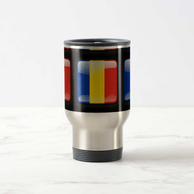 Flag of Moldova Travel Mug (Center)