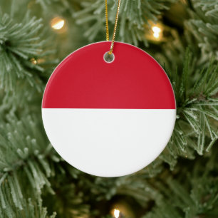 Flag of Monaco Ceramic Ornament
