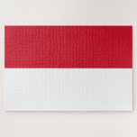 Flag of Monaco Jigsaw Puzzle<br><div class="desc">This design features the national flag of Monaco (officially the Principality of Monaco), which is a sovereign city-state, country and microstate on the French Riviera in Western Europe. It is bordered by France to the north, east and west and by the Mediterranean Sea to the south. The principality is widely...</div>