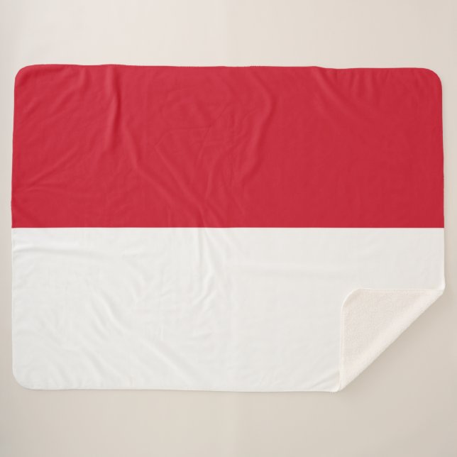Flag of Monaco Sherpa Blanket (Front (Horizontal))