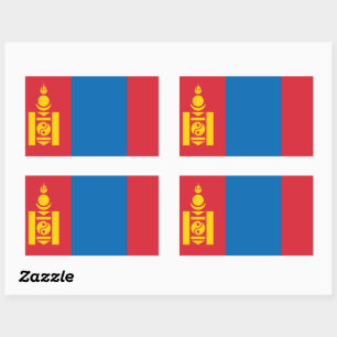 Flag of Mongolia Soyombo Symbol Mongols Sticker
