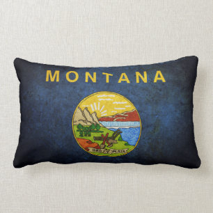 Flag of Montana Lumbar Pillow