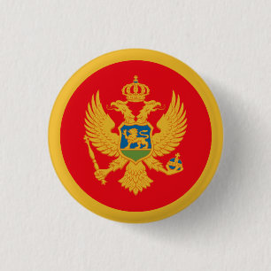 Flag of Montenegro 1 Inch Round Button