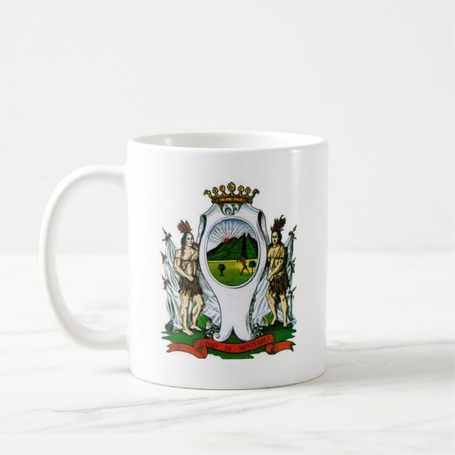 Flag of Monterrey, Nuevo León - MEXICO Coffee Mug (Left)