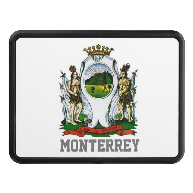 Flag of Monterrey, Nuevo León - MEXICO Trailer Hitch Cover (Front)