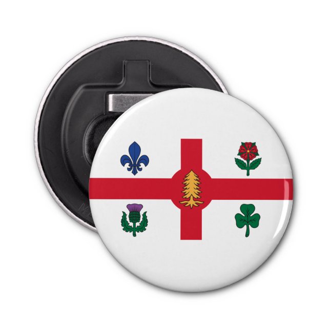 Flag of Montreal, Quebec Bottle Opener (Front)