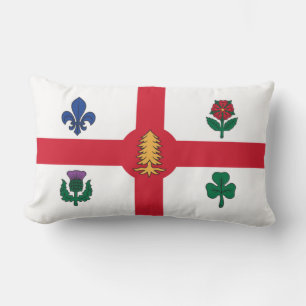 Flag of Montreal (Quebec, Canada) Lumbar Pillow