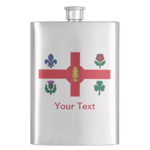 Flag of Montreal, Quebec Flask