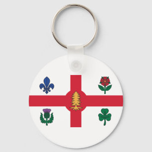 Flag of Montreal, Quebec Keychain