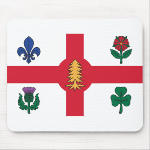 Flag of Montreal, Quebec Mouse Pad
