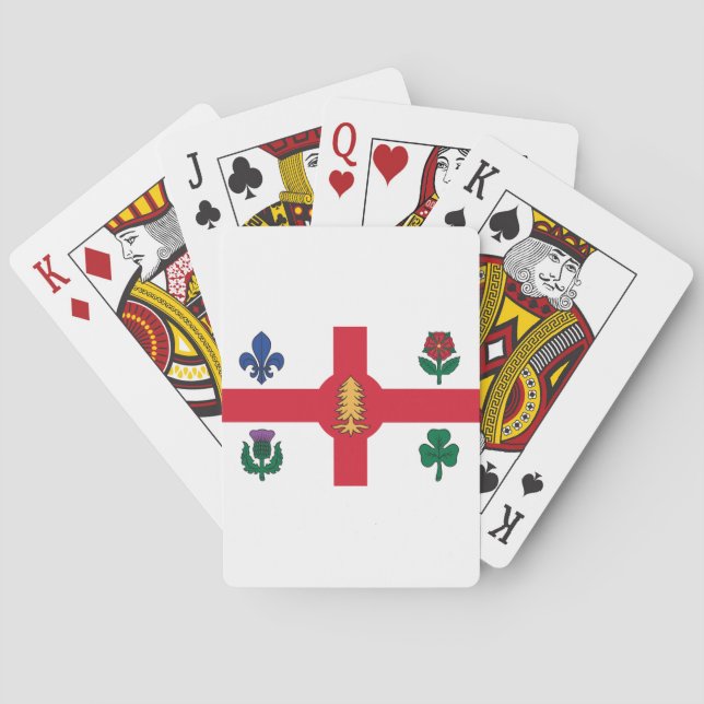 Flag of Montreal, Quebec Playing Cards (Back)