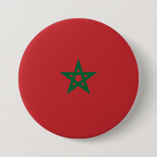 Flag of Morocco 3 Inch Round Button