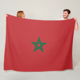 Flag of Morocco Fleece Blanket
