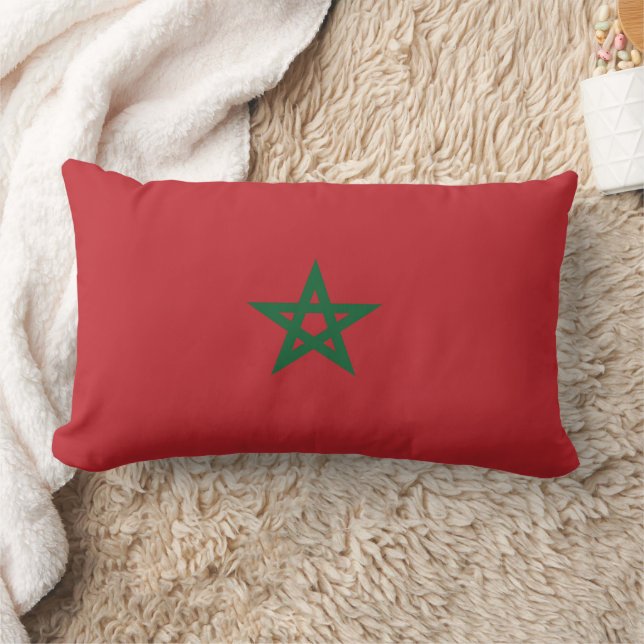 Flag of Morocco Lumbar Pillow (Blanket)