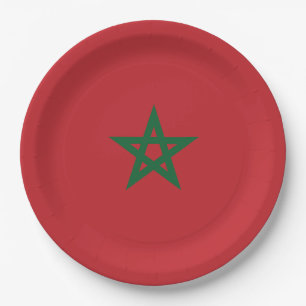 Flag of Morocco Paper Plate