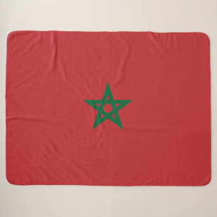 Flag of Morocco Sherpa Blanket