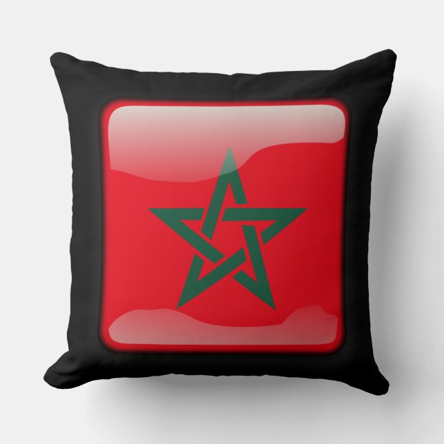 Flag of Morocco Throw Pillow (Front)