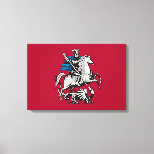 Flag of Moscow (Russian Capital City) Canvas Print